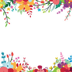 Invitation Design with a floral frame