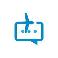 Chat Travel Logo Icon Design