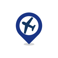 Fototapeta premium Pin Travel Logo Icon Design