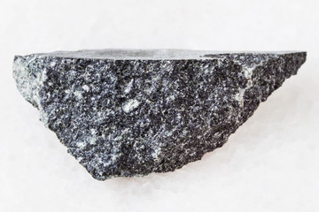 piece of dolerite (diabase) stone on white