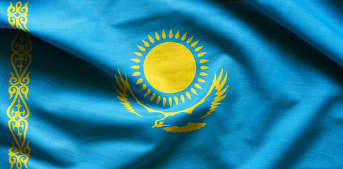 Kazakhstan waving flag