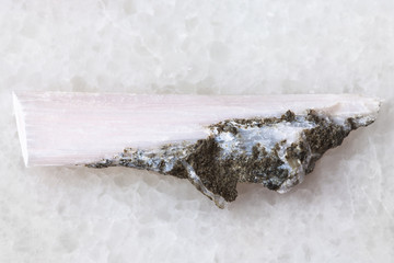 crystal of xonotlite gemstone on white