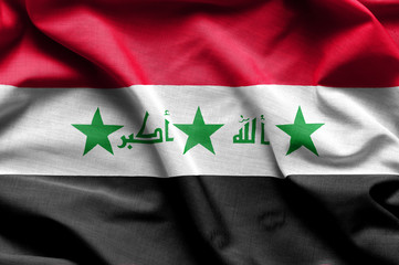 Iraq flag waving a