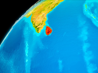 Sri Lanka from space