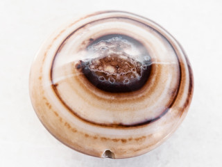 polished bead from banded Agate gemstone