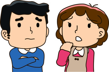 Couple, worry, anxiety