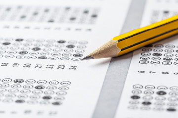 Test score sheet with answers
