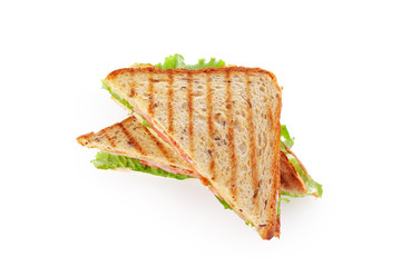 sandwich on white background
