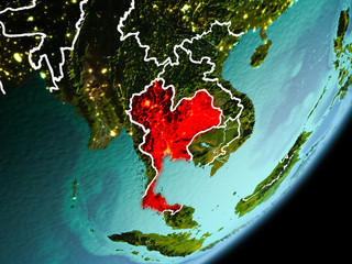 Orbit view of Thailand