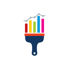 Paint Analytic Logo Icon Design