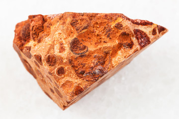 raw bauxite ore on white