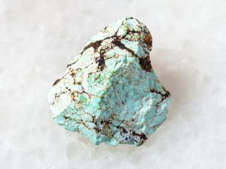 raw green Turquoise gemstone on white © vvoe