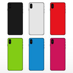 Phone case set. Case mockup.