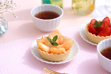 白いちごのタルト