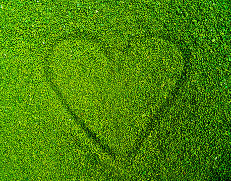 Green stone heart