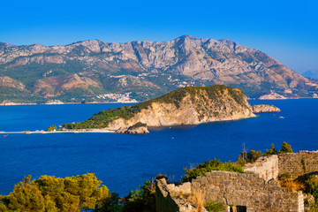 Fototapeta premium Island St. Nicholas in Budva Montenegro