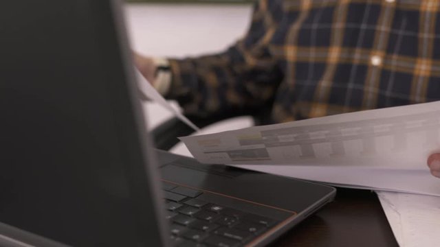 Person looking at documents