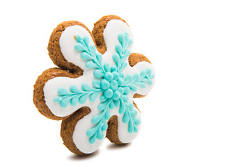 Christmas ginger cookies isolated