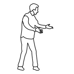  isolated sketch male dancing