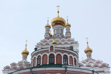 Fototapeta na wymiar St. Nicholas Church, Kungur city, Russia, Founded in 1792 in the John the Baptist Women's Monastery