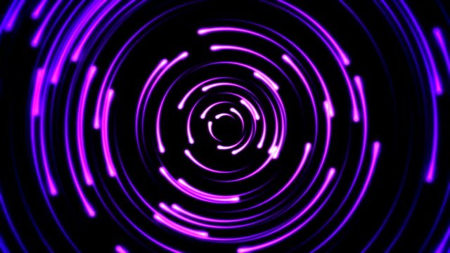 Colorful Fast Animated Circular Light Strokes - Seamless Loop Purple