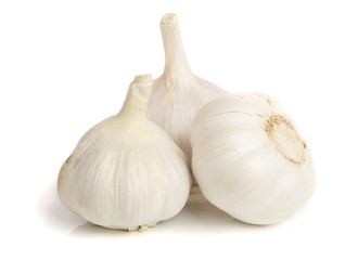 garlic isolated on white background close up