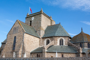 Fototapeta premium Barfleur. Eglise Saint-Nicolas . Manche. Normandie