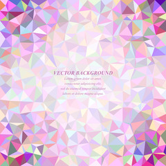 Happy colorful abstract tiled triangle mosaic background