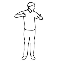  isolated sketch of a guy dancing