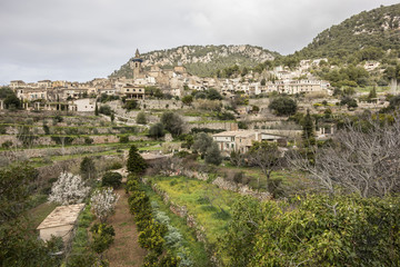 Fototapeta na wymiar General village view of Valldemossa, Majorca island,Spain.