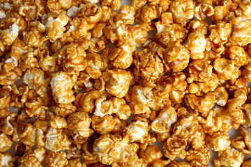Texture of caramel popcorn