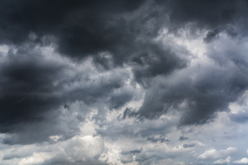 Rain clouds before thunderstorm for background