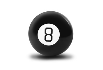 Magic billiard ball number eight