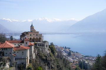 Fototapeta na wymiar Monastery in Locarno, Switzerland (Italian side)