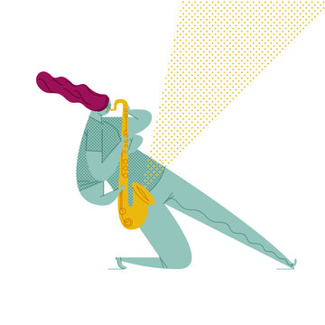 FOUR HAND SAXOPHONIST. TOUCHING WITH FLOW.
Serie of funny illustrations with cool musicians and instruments.