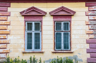Detail of a traditional Transylvanian house in Sighisoara, Romania