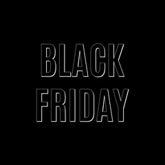 Black Friday Sale banner template. Discount background template. Vector illustration.