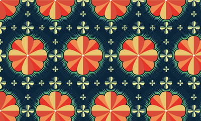 Colorful flower seamless pattern background. vector illustration