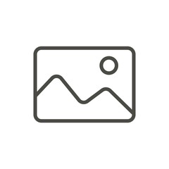 Add photo icon vector. Line image symbol.