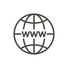 Internet icon vector. Line http website symbol.