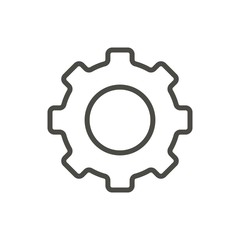 Gear icon vector. Line symbol.