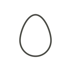 Egg icon vector. Line easter symbol.