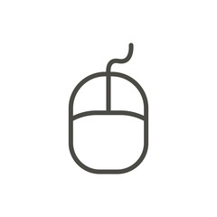 Computer mouse icon vector. Line pc symbol.