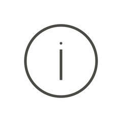 Information icon vector. Line help symbol.