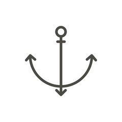 Anchor icon vector. Line symbol.