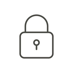 Lock icon vector. Line security symbol.