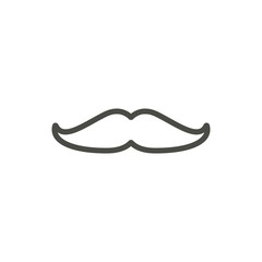 Mustache icon vector. Line moustache symbol.