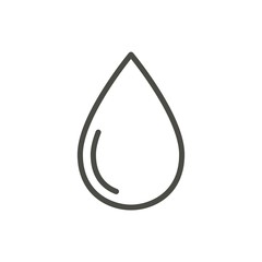 Water drop icon vector. Line rain drop symbol.