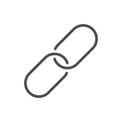 Link icon vector. Line chain symbol.