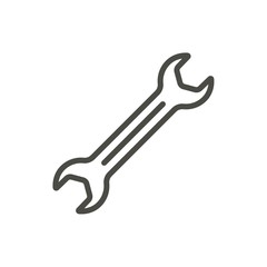 Wrench icon vector. Line spanner symbol.